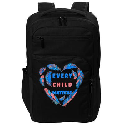 Every Child Matters Feather Heart Colorful Impact Tech Backpack