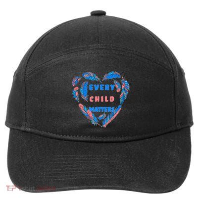 Every Child Matters Feather Heart Colorful 7-Panel Snapback Hat