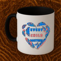 Every Child Matters Feather Heart Colorful Mug