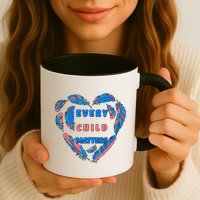 Every Child Matters Feather Heart Colorful Mug