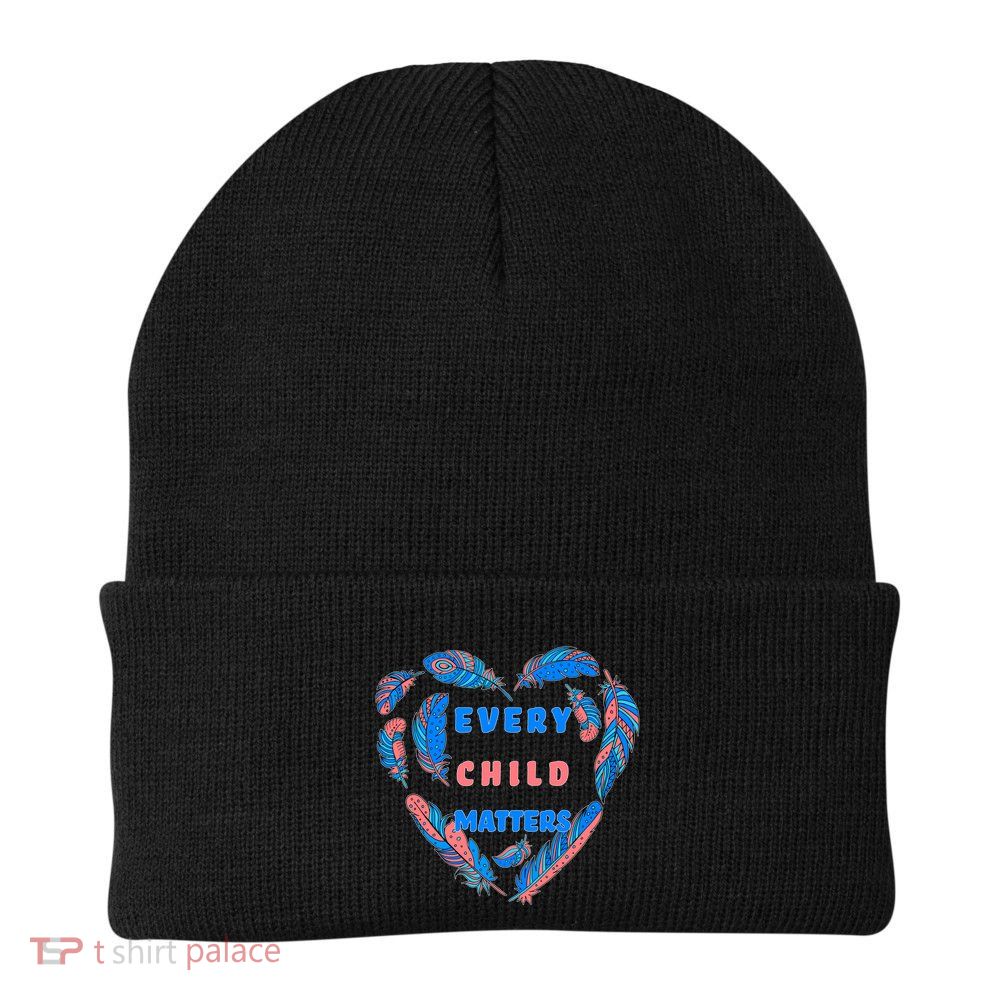 Every Child Matters Feather Heart Colorful Beanie