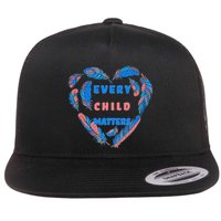Every Child Matters Feather Heart Colorful Flatbill Hat