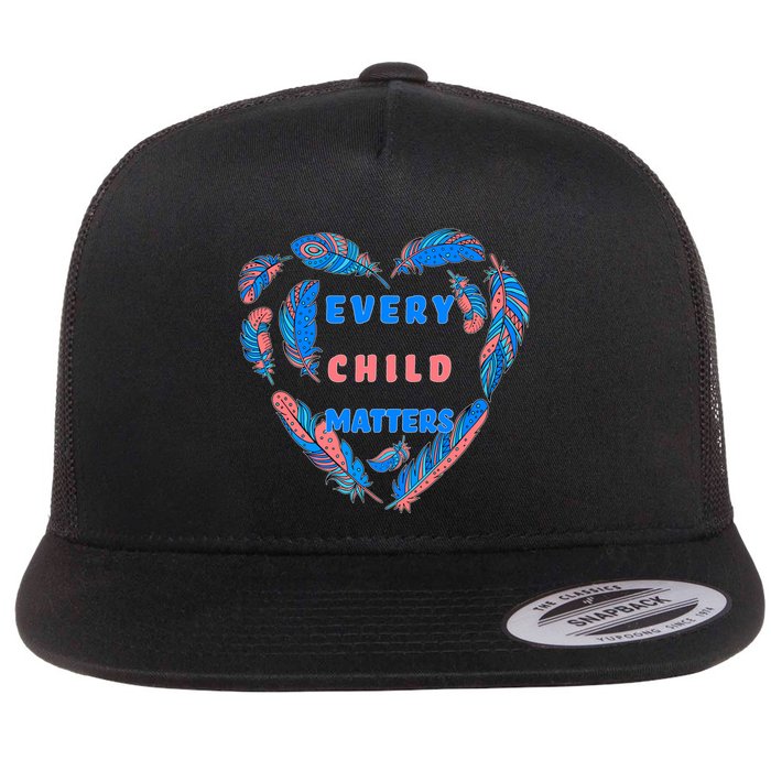 Every Child Matters Feather Heart Colorful Flatbill Hat