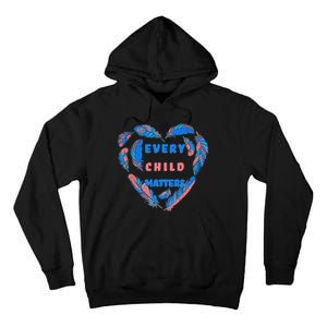 Every Child Matters Feather Heart Colorful Tall Hoodie