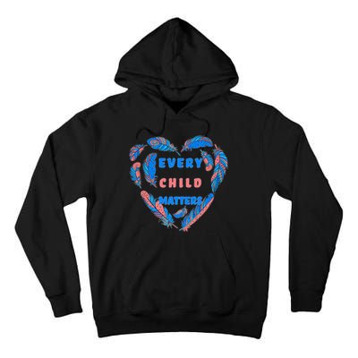 Every Child Matters Feather Heart Colorful Tall Hoodie