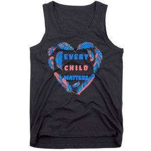 Every Child Matters Feather Heart Colorful Tank Top