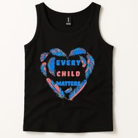 Every Child Matters Feather Heart Colorful Tank Top