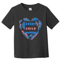 Every Child Matters Feather Heart Colorful Toddler T-Shirt