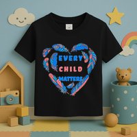 Every Child Matters Feather Heart Colorful Toddler T-Shirt