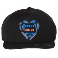 Every Child Matters Feather Heart Colorful Wool Snapback Cap