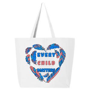 Every Child Matters Feather Heart Colorful 25L Jumbo Tote