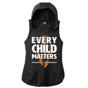 Every Child Matters Honoring and Remembering Ladies PosiCharge Tri-Blend Wicking Draft Hoodie Tank