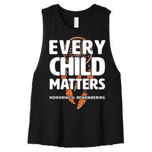 Every Child Matters Honoring and Remembering Women's Racerback Cropped Tank