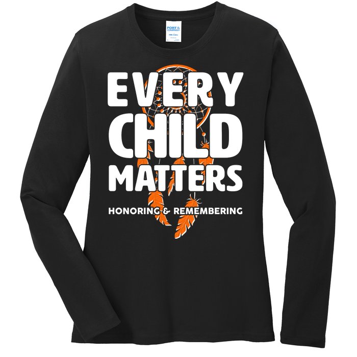 Every Child Matters Honoring and Remembering Ladies Long Sleeve Shirt