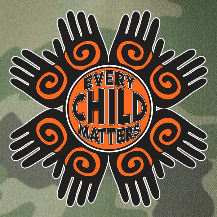Every Child Matters Native American Hand Pattern Legacy Tie Dye Trucker Hat