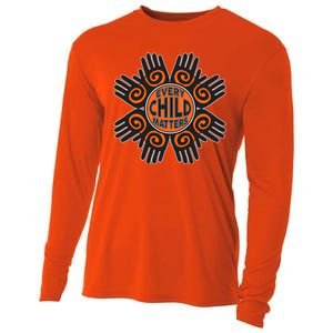 Every Child Matters Native American Hand Pattern Cooling Performance Long Sleeve Crew