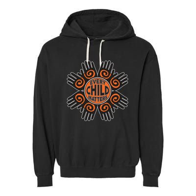 Every Child Matters Native American Hand Pattern Garment-Dyed Fleece Hoodie