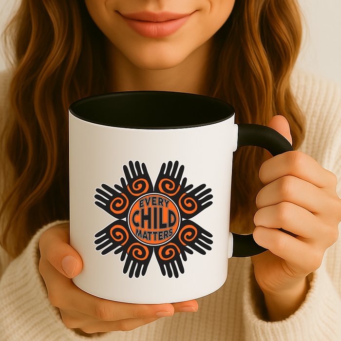 Every Child Matters Native American Hand Pattern Mug