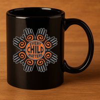Every Child Matters Native American Hand Pattern 11oz C Handle Ceramic Mug