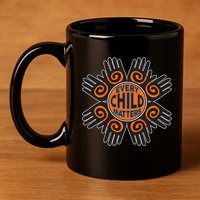 Every Child Matters Native American Hand Pattern 11oz C Handle Ceramic Mug