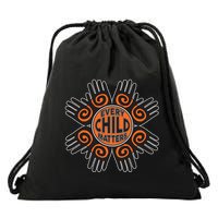 Every Child Matters Native American Hand Pattern Drawstring Bag