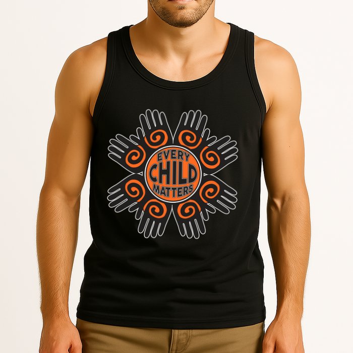 Every Child Matters Native American Hand Pattern Tank Top