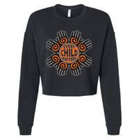 Every Child Matters Native American Hand Pattern Cropped Pullover Crew