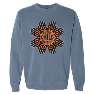 Every Child Matters Native American Hand Pattern Garment-Dyed Sweatshirt