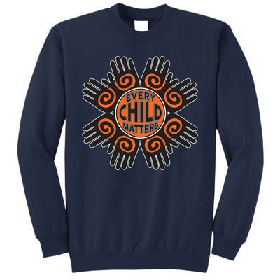 Every Child Matters Native American Hand Pattern Tall Sweatshirt