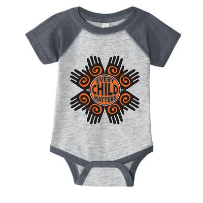 Every Child Matters Native American Hand Pattern Infant Baby Jersey Bodysuit