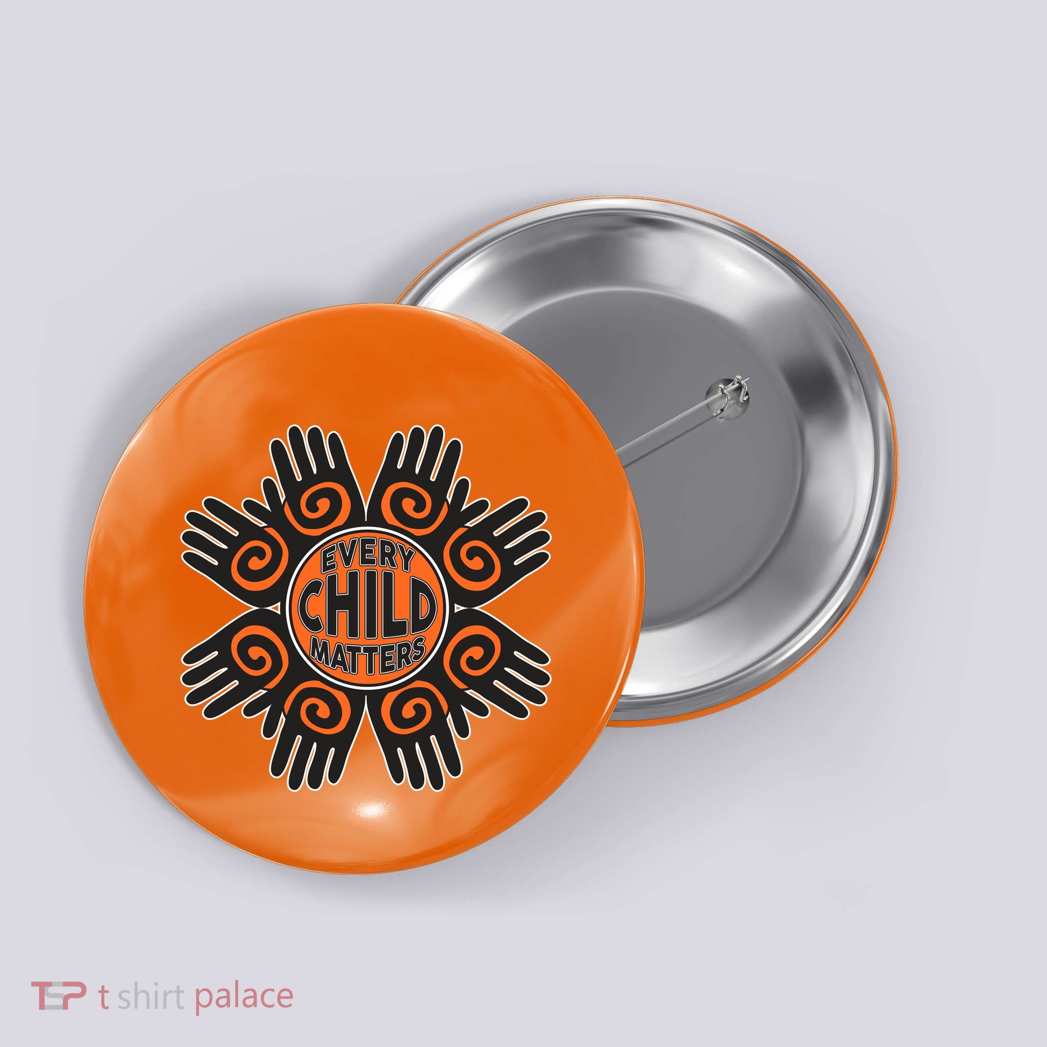 Every Child Matters Native American Hand Pattern Button