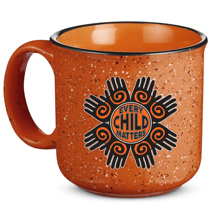 Every Child Matters Native American Hand Pattern 15oz Campfire Ceramic Mug