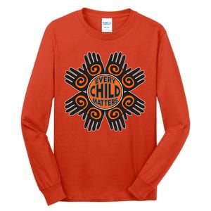 Every Child Matters Native American Hand Pattern Tall Long Sleeve T-Shirt