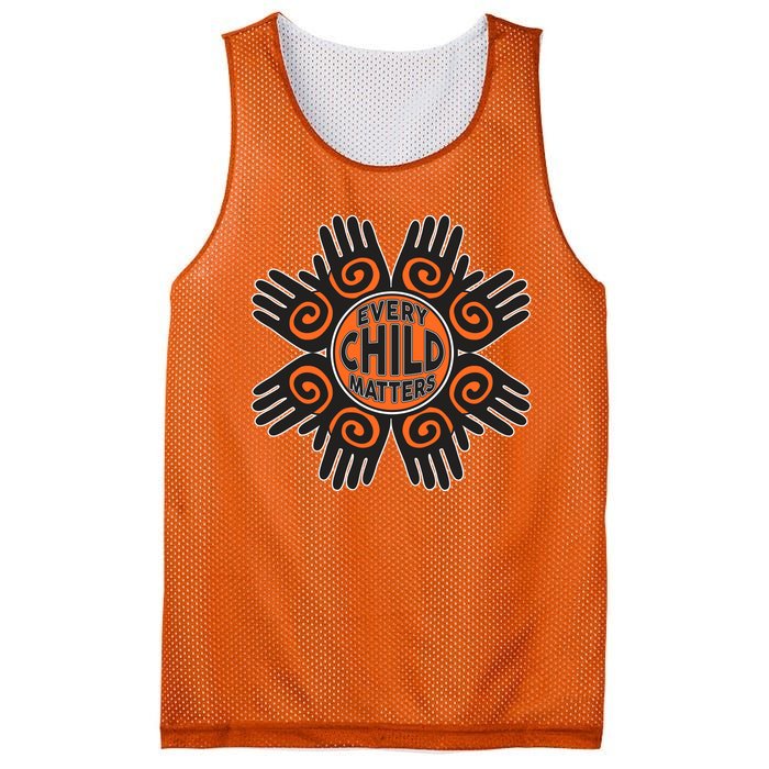 Every Child Matters Native American Hand Pattern Mesh Reversible Basketball Jersey Tank