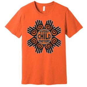 Every Child Matters Native American Hand Pattern Premium T-Shirt