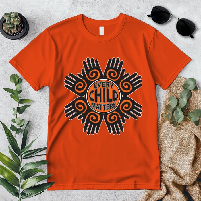 Every Child Matters Native American Hand Pattern Premium T-Shirt