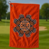 Every Child Matters Native American Hand Pattern Golf Towel