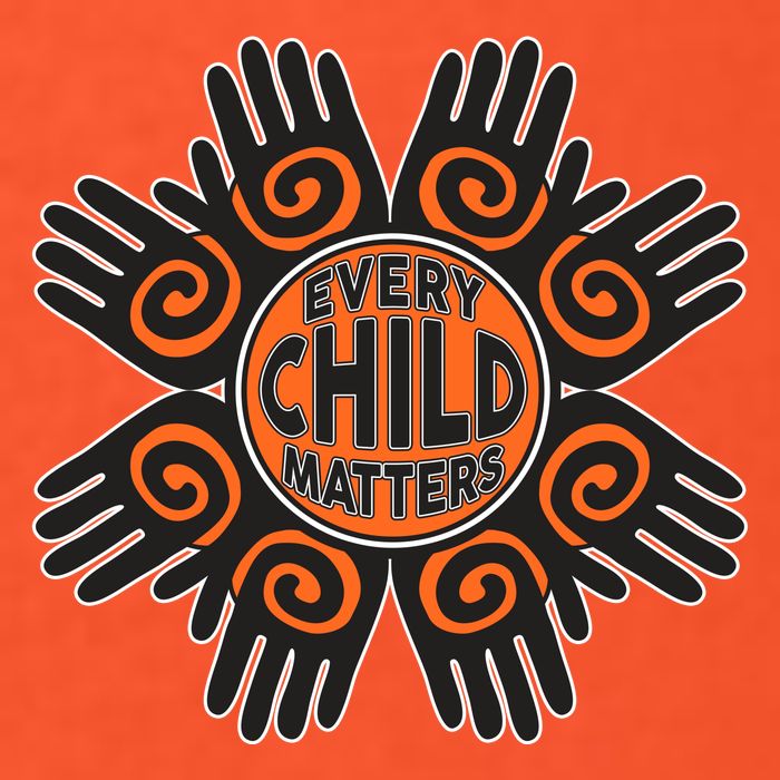 Every Child Matters Native American Hand Pattern Womens T-Shirt