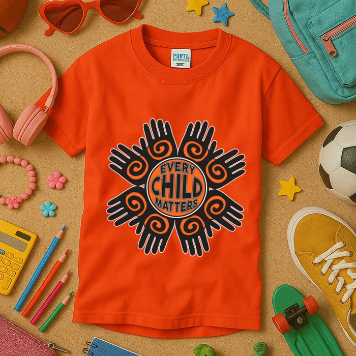Every Child Matters Native American Hand Pattern Kids T-Shirt
