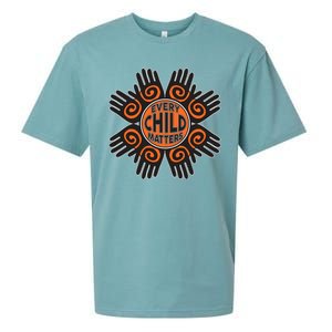 Every Child Matters Native American Hand Pattern Sueded Cloud Jersey T-Shirt