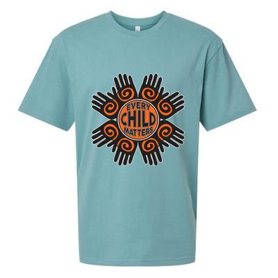 Every Child Matters Native American Hand Pattern Sueded Cloud Jersey T-Shirt