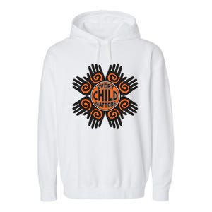 Every Child Matters Native American Hand Pattern Garment-Dyed Fleece Hoodie