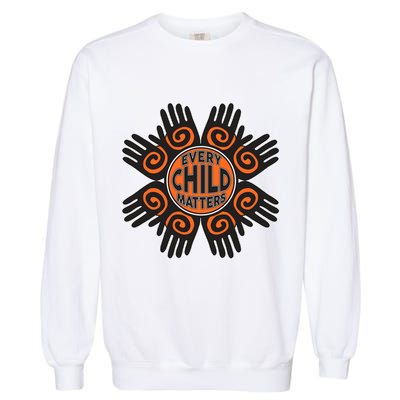 Every Child Matters Native American Hand Pattern Garment-Dyed Sweatshirt