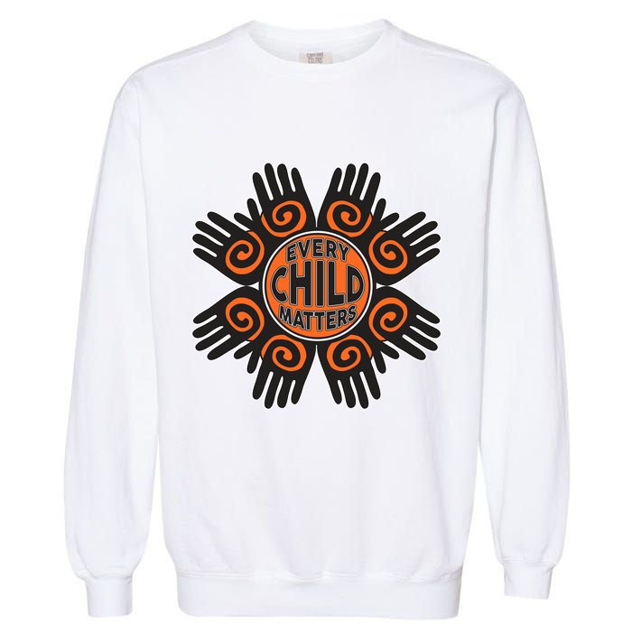 Every Child Matters Native American Hand Pattern Garment-Dyed Sweatshirt
