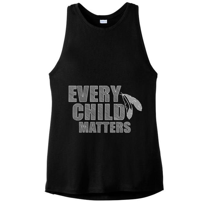 Every Child Matters Sketchy Pattern Ladies PosiCharge Tri-Blend Wicking Tank