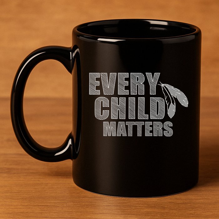 Every Child Matters Sketchy Pattern 11oz C Handle Ceramic Mug