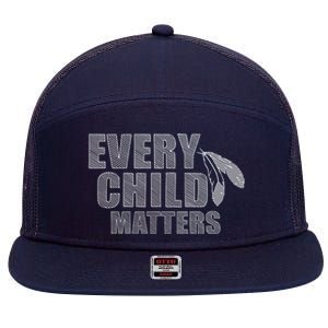 Every Child Matters Sketchy Pattern 7 Panel Mesh Trucker Snapback Hat