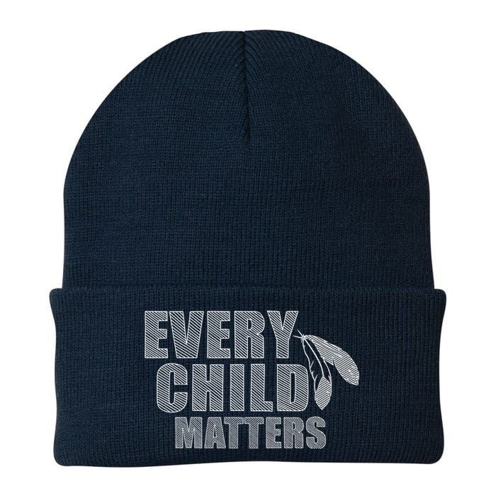 Every Child Matters Sketchy Pattern Knit Cap Winter Beanie