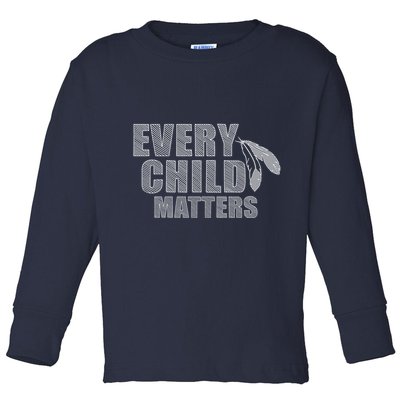 Every Child Matters Sketchy Pattern Toddler Long Sleeve Shirt