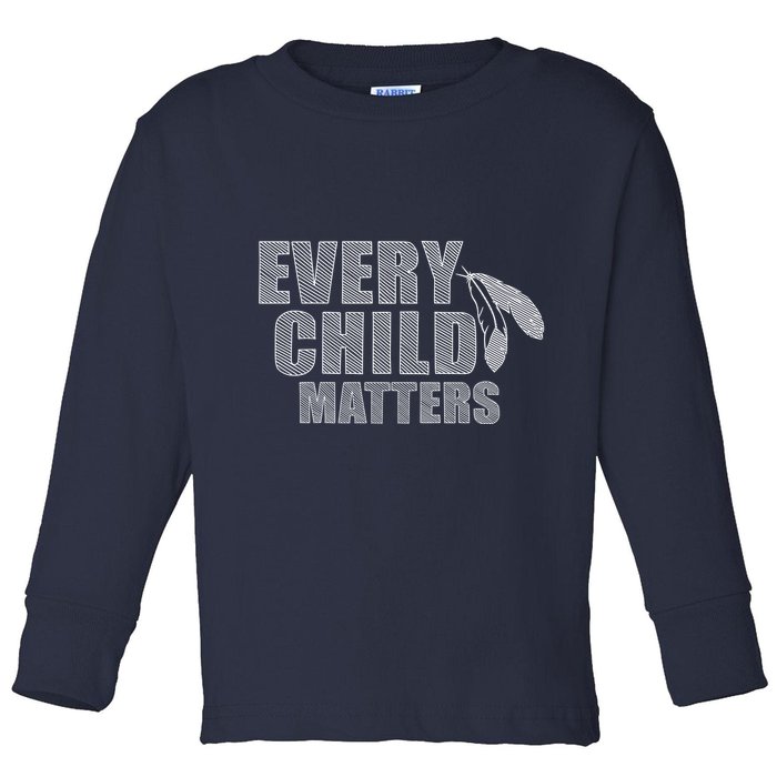 Every Child Matters Sketchy Pattern Toddler Long Sleeve Shirt